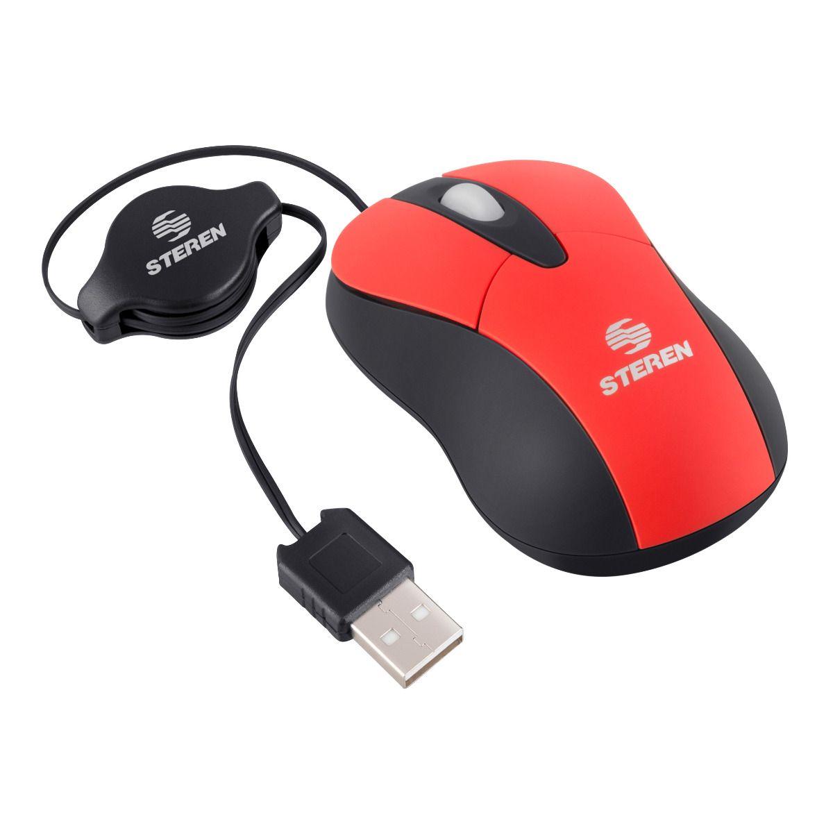Mini Mouse USB 800 DPI con Cable Retráctil - Ideal para
