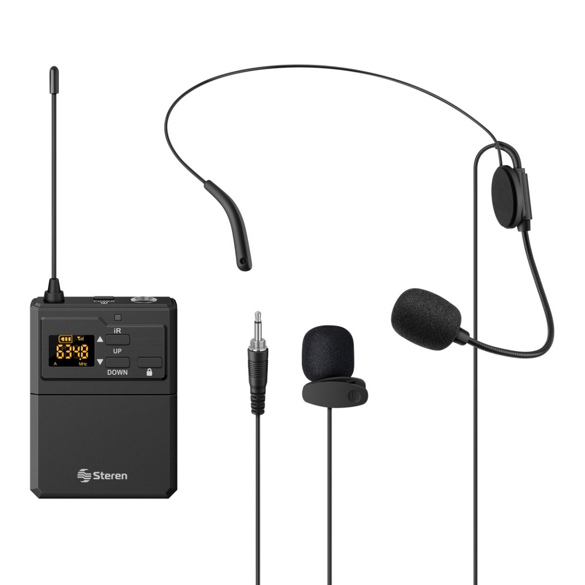 【mi】OhmNanon Micrófono inalámbrico UHF de solapa o nuca para MIC-802