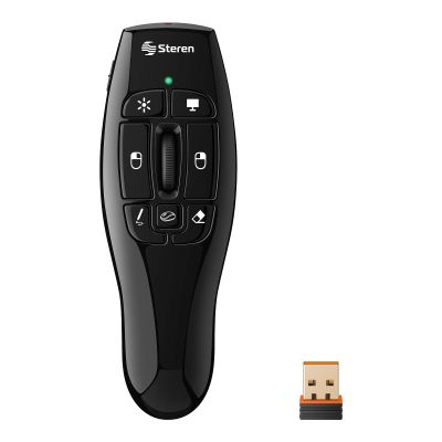 Control inalámbrico de diapositivas con Air Mouse y apuntador láser