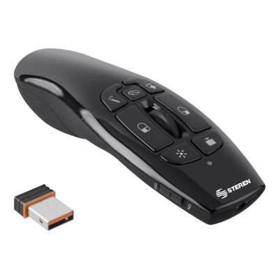 Viugreum Presentador inalámbrico con Air Mouse,USB Mando Inalámbrico para Presentaciones,Puntero para Presentaciones 