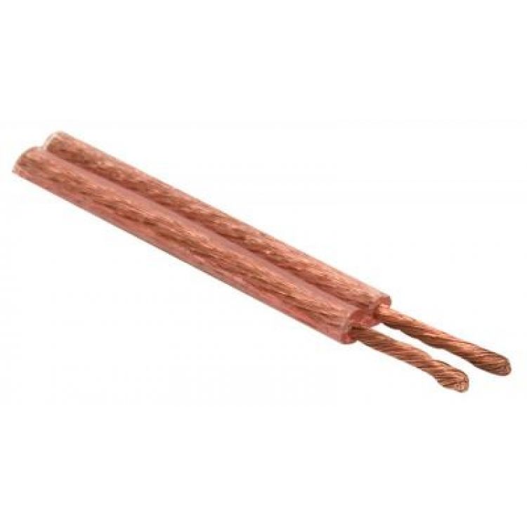 Cable dúplex transparente polarizado para parlante, 15 AWG