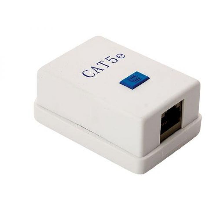 Toma de sobreponer sencilla RJ45 CAT 5e