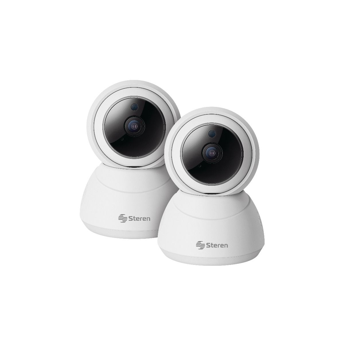 2 cámaras de seguridad Wi-Fi* / Ethernet Full HD robotizadas con seguidor de movimiento