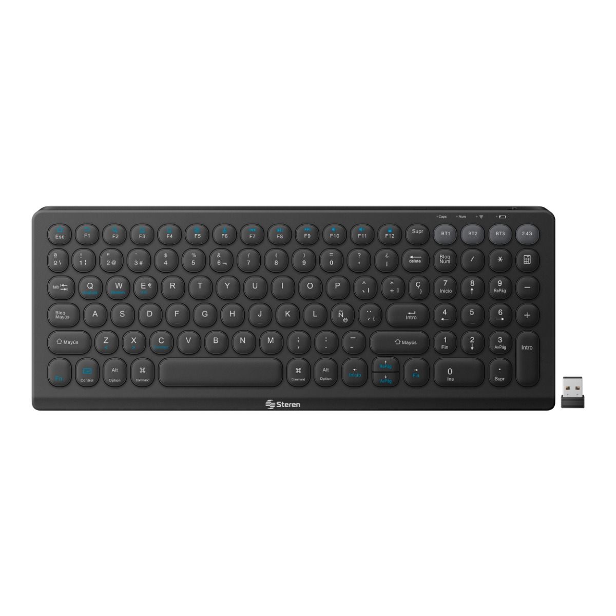 Teclado Bluetooth* / RF multidispositivo con batería recargable