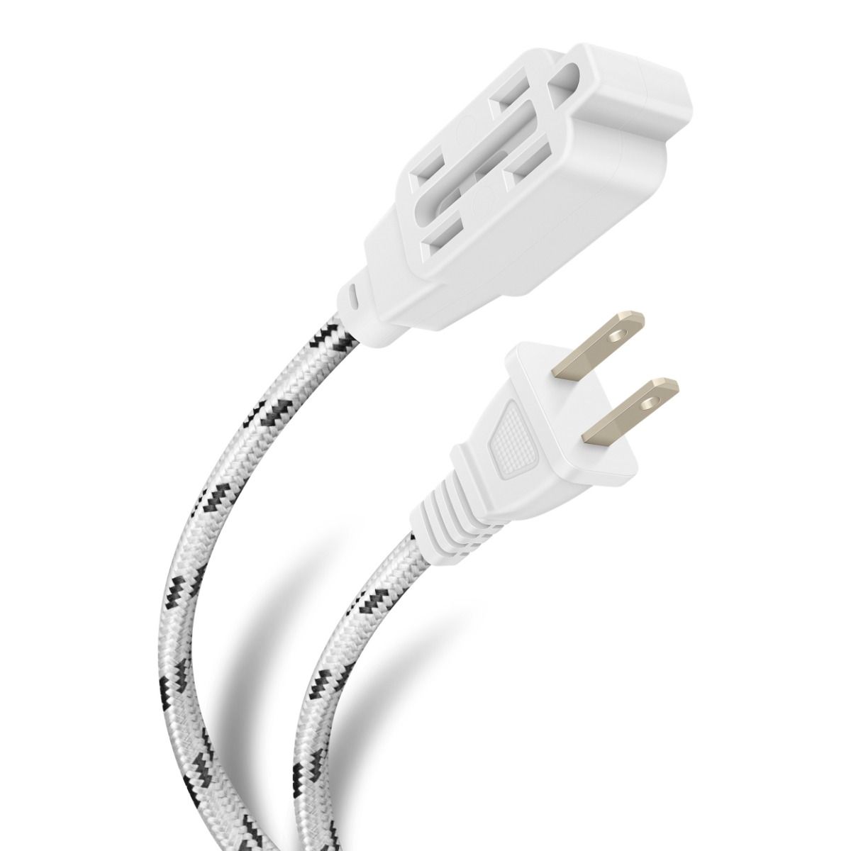 Extensión de 3 contactos tipo cordón, de 4 m