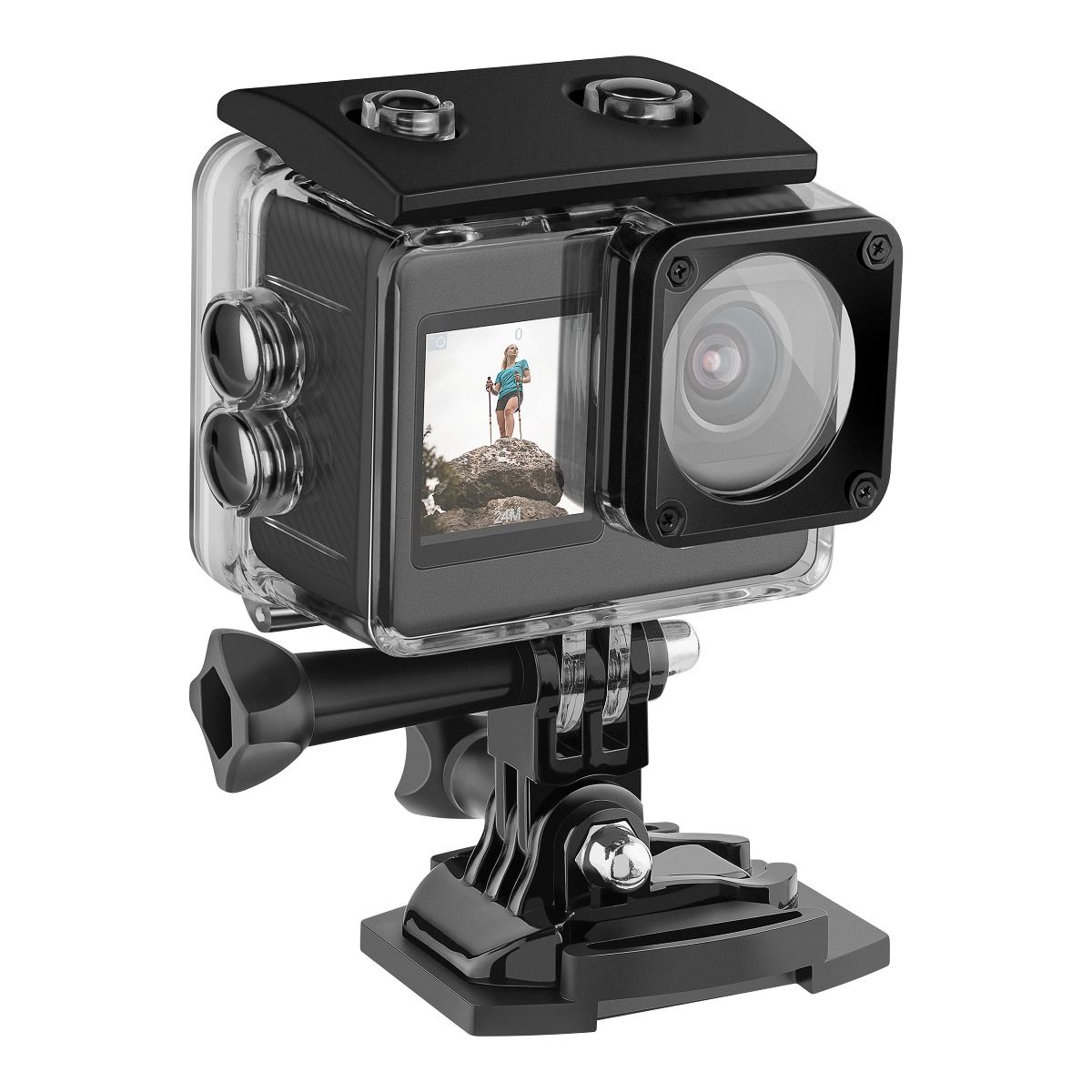 C mara deportiva sumergible 4K Wi Fi con doble pantall