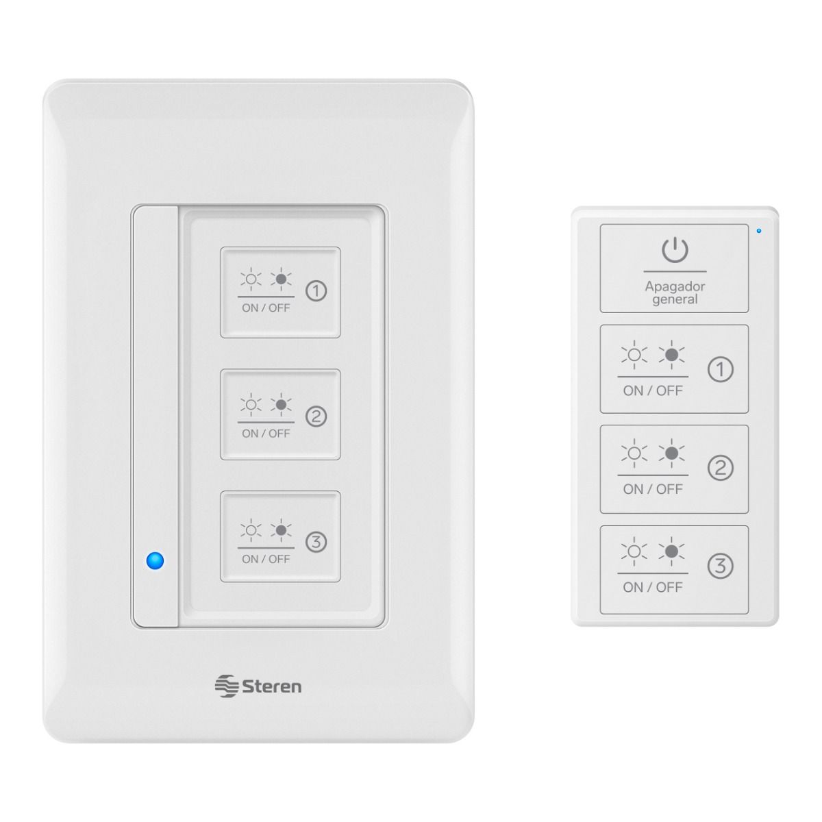 Interruptor Wi-Fi* triple con control remoto