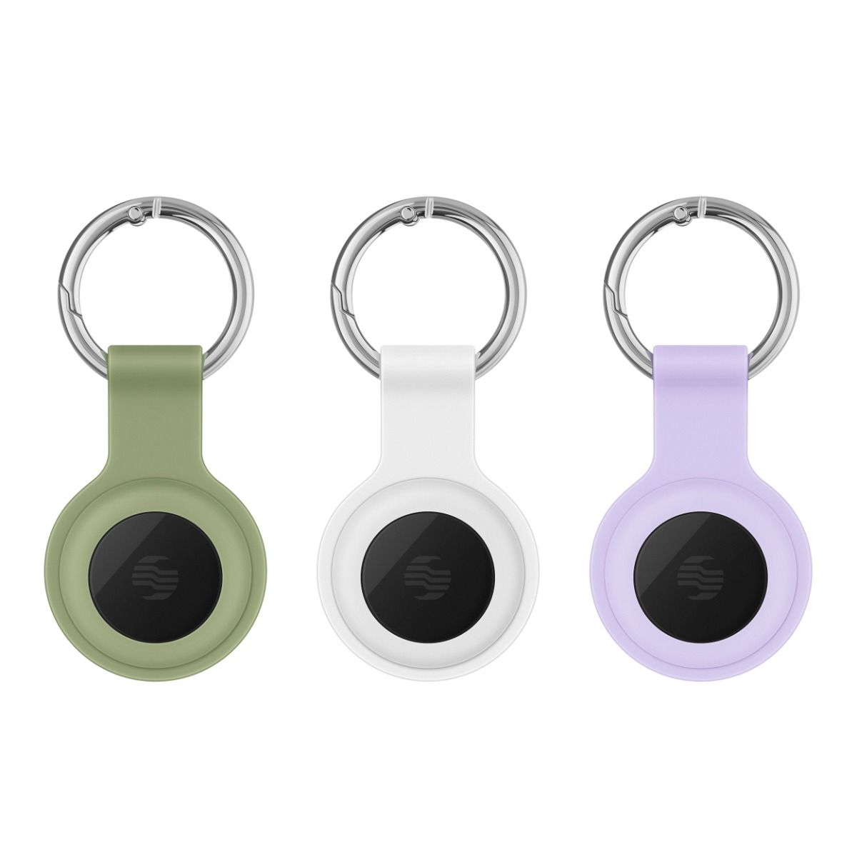 3 cubiertas de silicón para POD-TAG1, POD-TAG3 o AirTag*, verde / blanco / lila