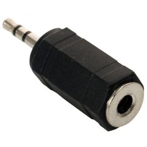 Adaptador de plug 2,5 mm a jack 3,5 mm, estéreo