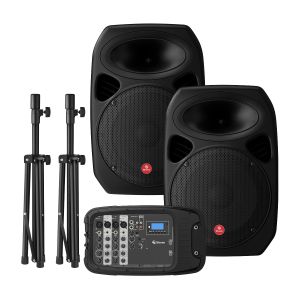 Sistema de audio 2,800 W PMPO profesional Bluetooth, portátil