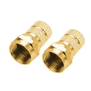 Juego de dos conectores macho tipo F para cable RG59, de enroscar