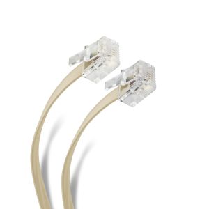 Cable plug a plug RJ11 de 7.5m, para extensión telefónica