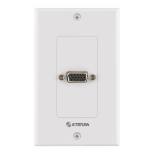 Placa de pared con cople jack a jack VGA (DB15)