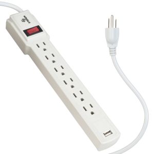 Multicontacto de 6 salidas verticales y cargador USB