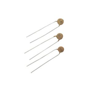 Capacitor cerámico de disco, de 100 pF (pico Faradios) a 500 Volts