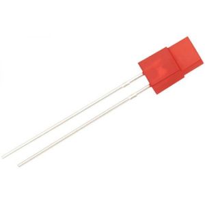 LED rectangular de 2 x 5 mm, color rojo difuso