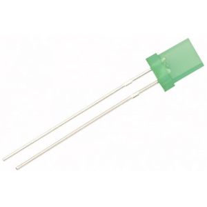 LED rectangular de 2 x 5 mm, color verde difuso