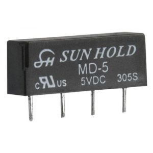 Relevador electrónico SIP Reed de 1 polo, 1 tiro (SPST) y bobina de 5 Vcc