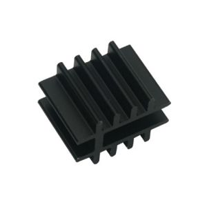 Disipador electrónico rectangular, de 12 aletas
