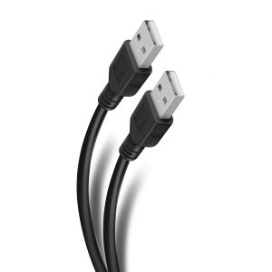Cable USB a USB de 1,8 m con conectores niquelados.
