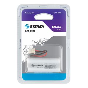 Pila telefónica recargable NiMH de 2.4 Vcc, 800 mAh