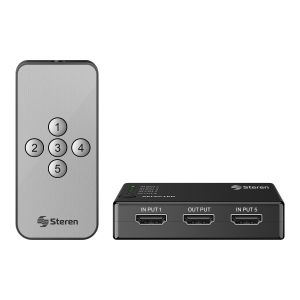 Selector HDMI de 4 entradas con control remoto