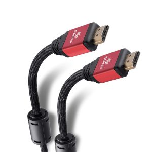Cable HDMI 4K con filtros de ferrita y cable tipo cordón, de 3,6 m
