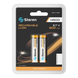 2 baterías recargables Li-ion 800 mAh tipo 14500