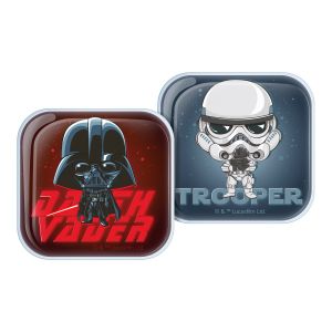 2 Soportes nano stick de gel para celular Star Wars™ modelo Trooper-Vader