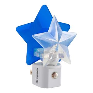 Mini lámpara LED de noche para niños, automática con forma de estrella
