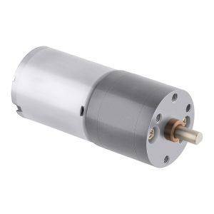 Motor reductor metálico con eje tipo D, 12 Vcc