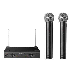 Sistema de 2 micrófonos inalámbricos VHF