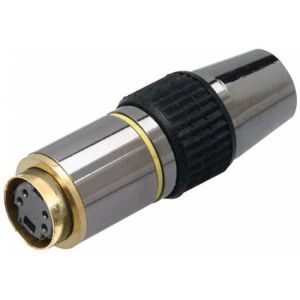 Conector hembra S-Video, para armar extensiones de cable