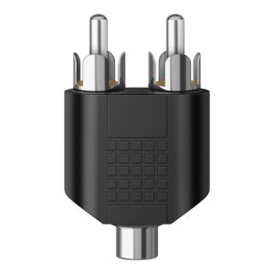 Adaptador de 2 plugs RCA a jack 3,5 mm, estéreo