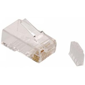 Plug RJ45 de 8 contactos CAT 6, para cable redondo.
