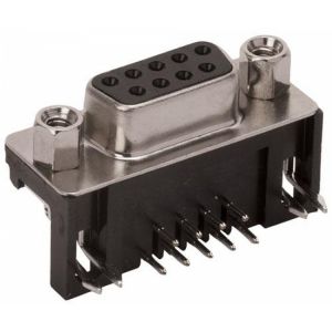 Jack DB9 en 90° para soldar, sin cubierta