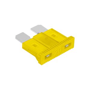 Fusible automotriz de 32 Vcc  20 A, amarillo