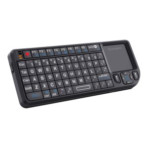 Teclado inalámbrico con touch pad para Smart TV, con apuntador láser