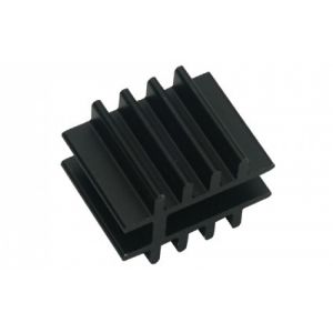 Disipador electrónico rectangular, de 12 aletas