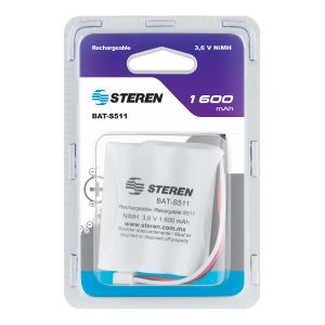 Pila telefónica recargable NiMH de 3.6 Vcc, 1600 mAh