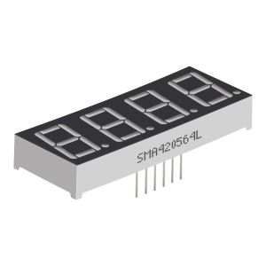 Displayport de 4 dígitos, 7 segmentos c/u, cátodo común