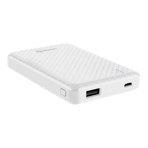 Power Bank de 5,000 mAh, texturizada color blanco