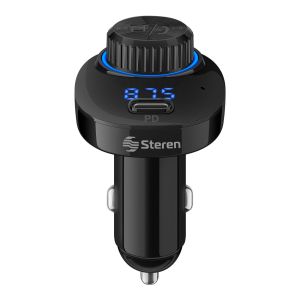 Transmisor FM Bluetooth* con cargador QC 18 W / PD 20 W y reproductor MP3
