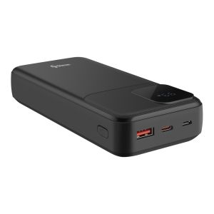 Power Bank de 20,000 mAh PD 20 W / QC 18 W con 1 salida USB C, 1 salida USB y cables integrados USB C y Lightning