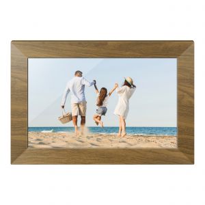 Portaretratos digital Wi-Fi* de 10 pulgadas color madera