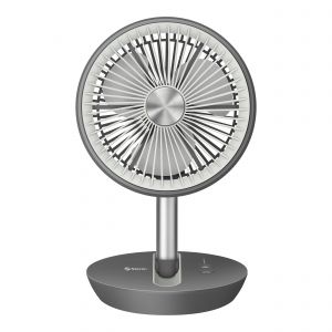 Ventilador plegable con batería recargable y rejilla rotatoria, para escritorio color gris