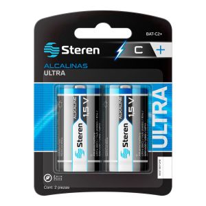 Paquete de 2 pilas alcalinas Ultra “C”