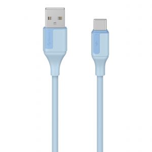 Cable USB a USB C de 2 m 65 W, color azul